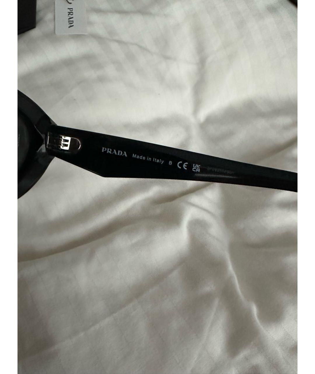PRADA Черные пластиковые солнцезащитные очки, фото 8
