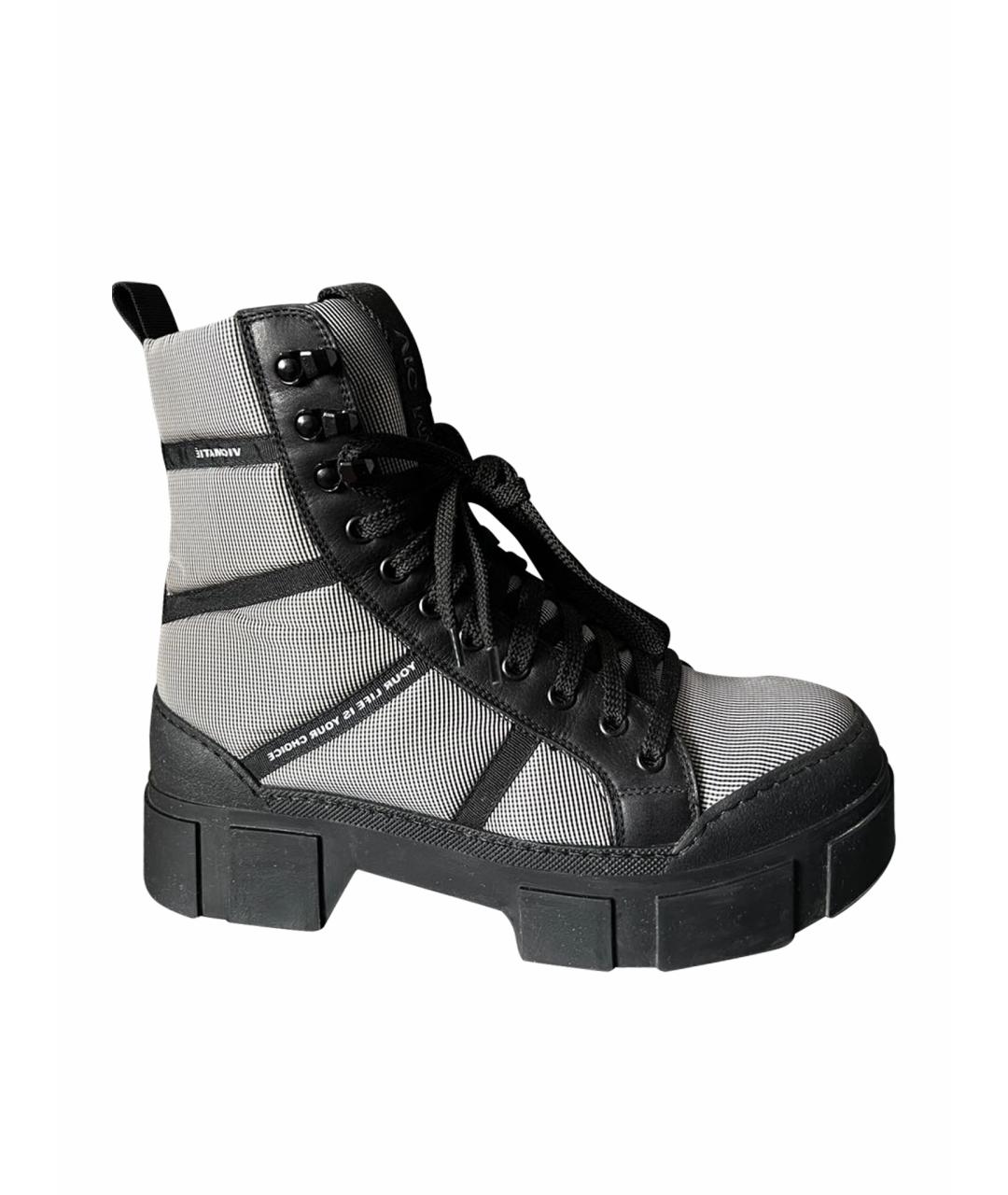 VIC MATIE Серые текстильные ботинки, фото 1