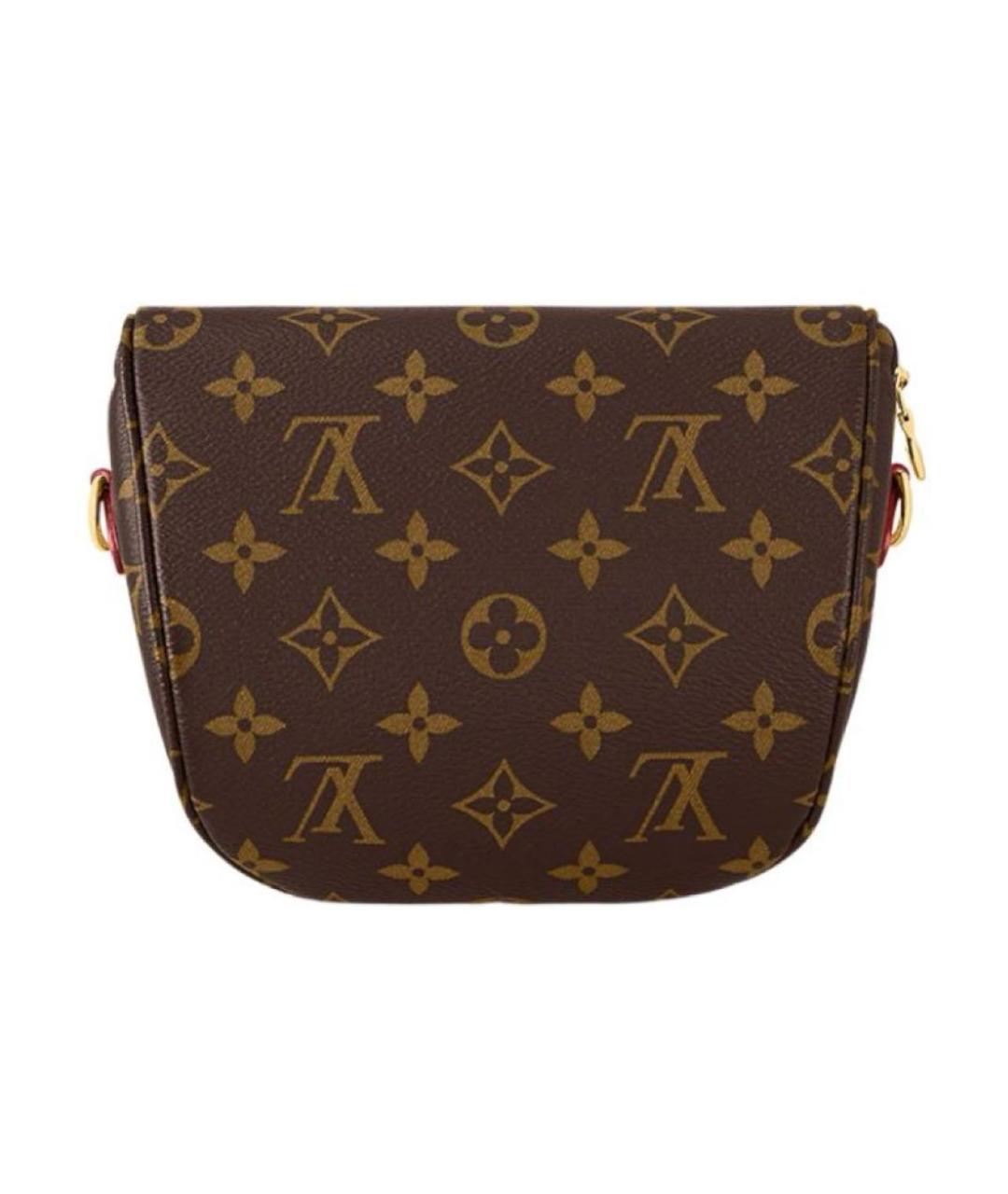 LOUIS VUITTON Коричневая кожаная сумка через плечо, фото 4