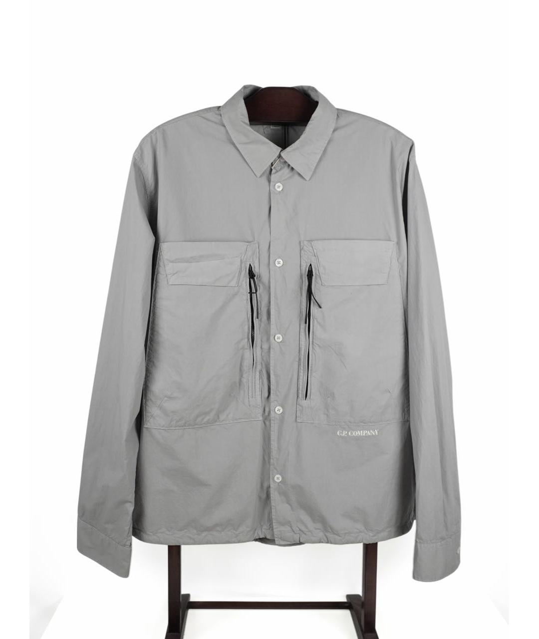 CP COMPANY Серая хлопковая кэжуал рубашка, фото 8