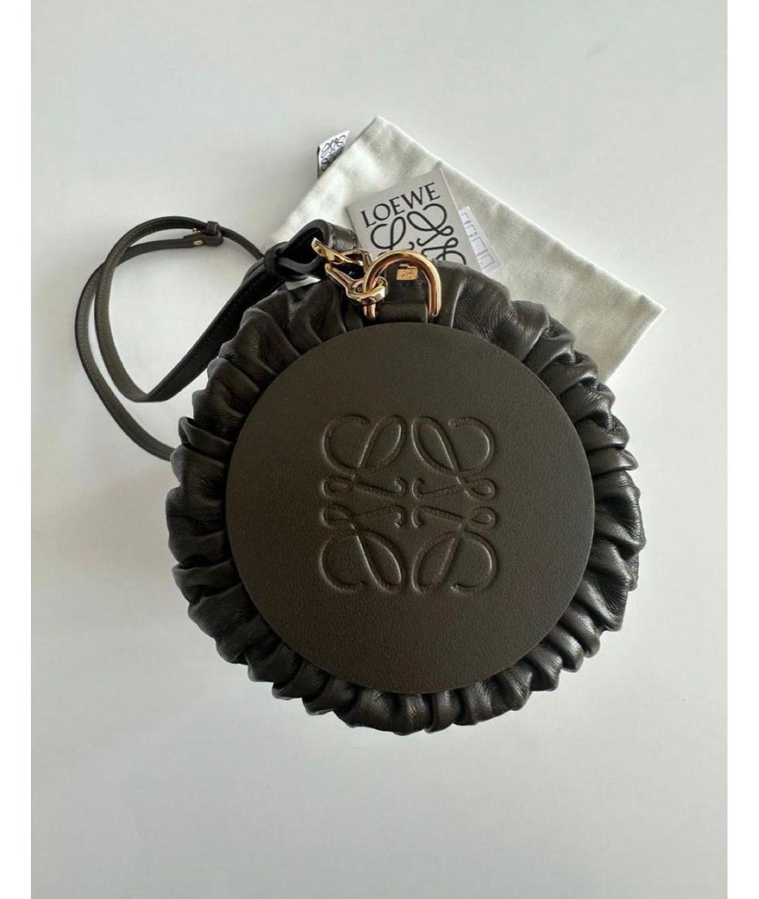 LOEWE Хаки кожаная сумка через плечо, фото 5