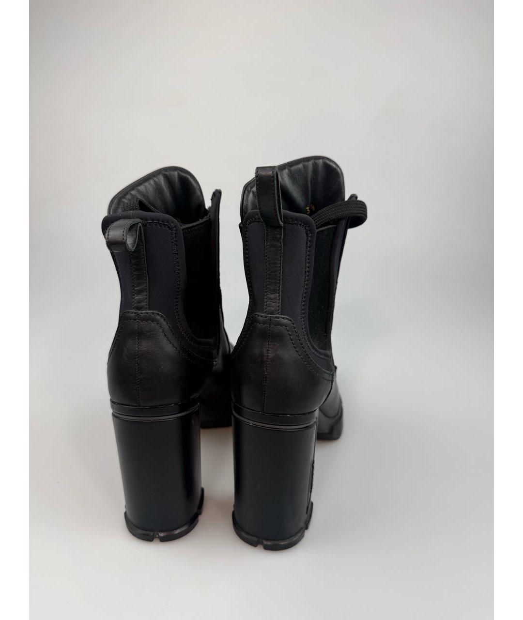 PRADA Черные кожаные ботильоны, фото 3