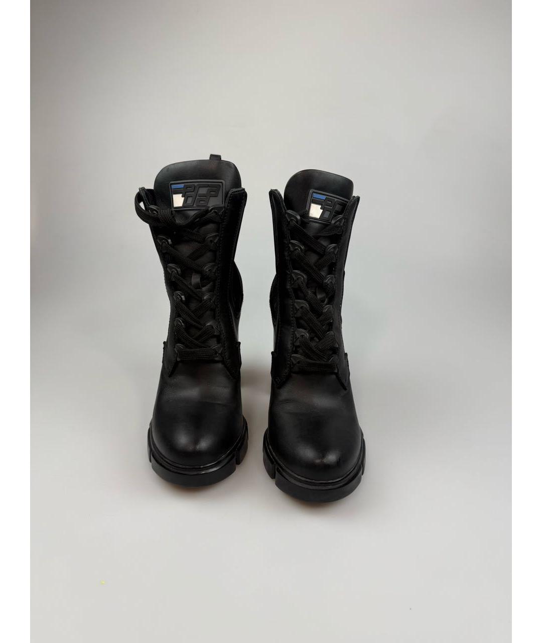 PRADA Черные кожаные ботильоны, фото 2