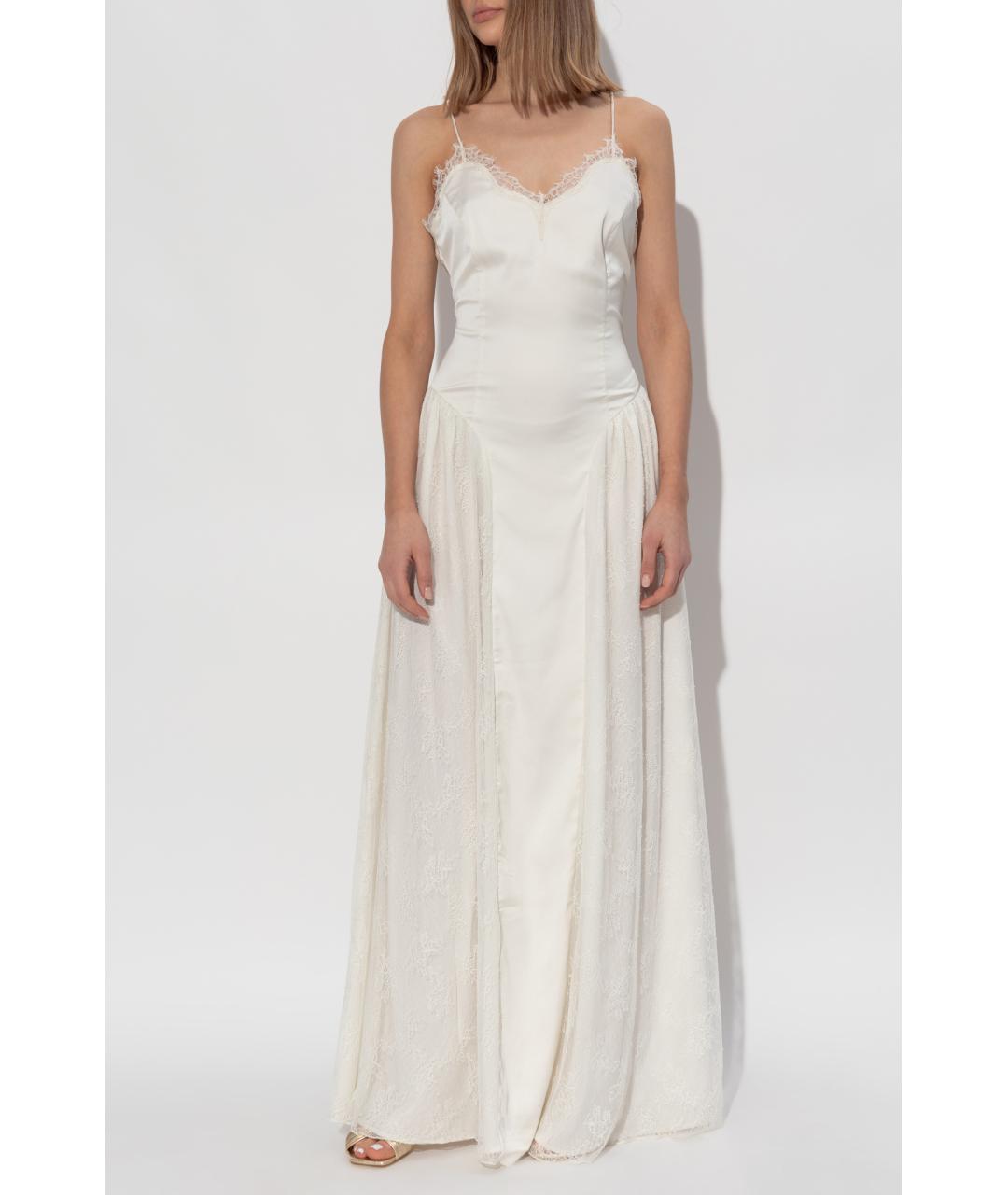 ROTATE Белое полиэстеровое коктейльное платье, фото 3