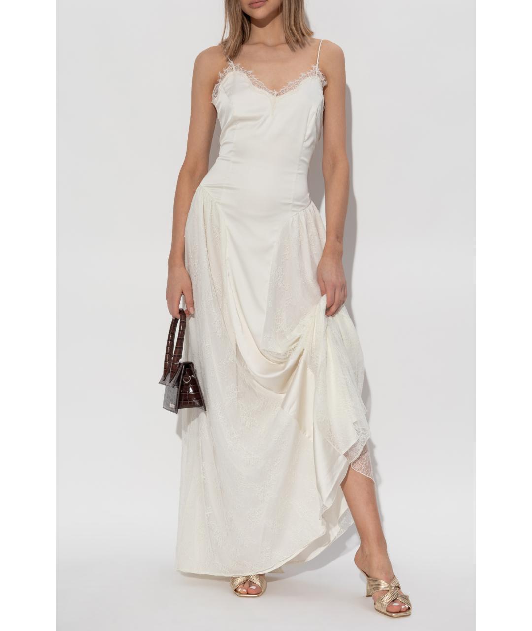 ROTATE Белое полиэстеровое коктейльное платье, фото 2