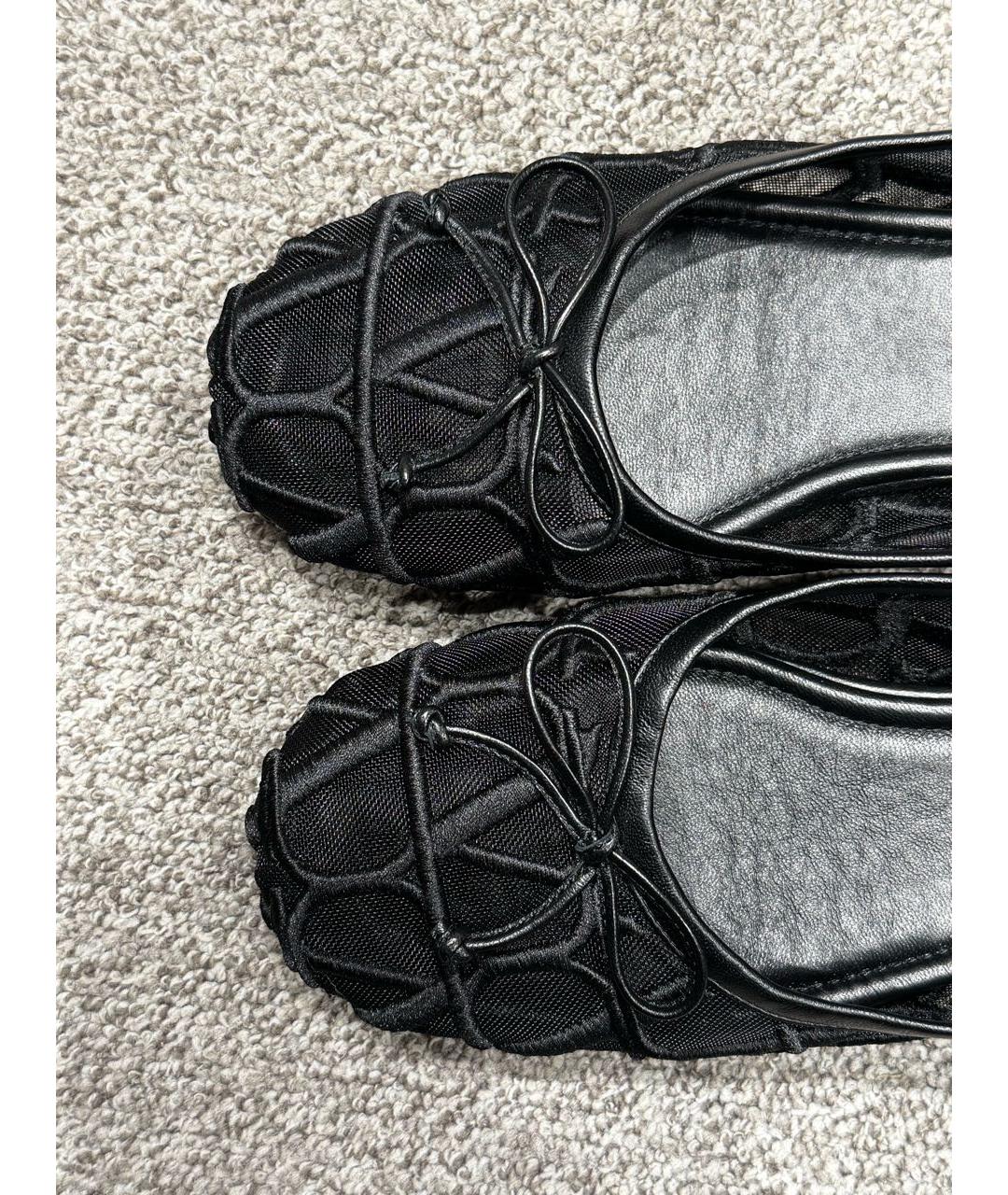 VALENTINO Черные текстильные балетки, фото 3