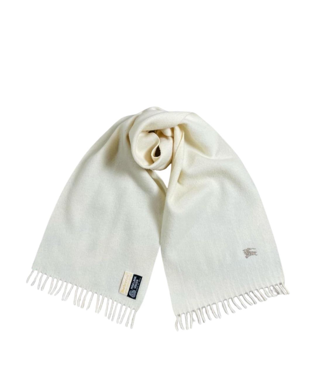 BURBERRY Бежевый шерстяной шарф, фото 1