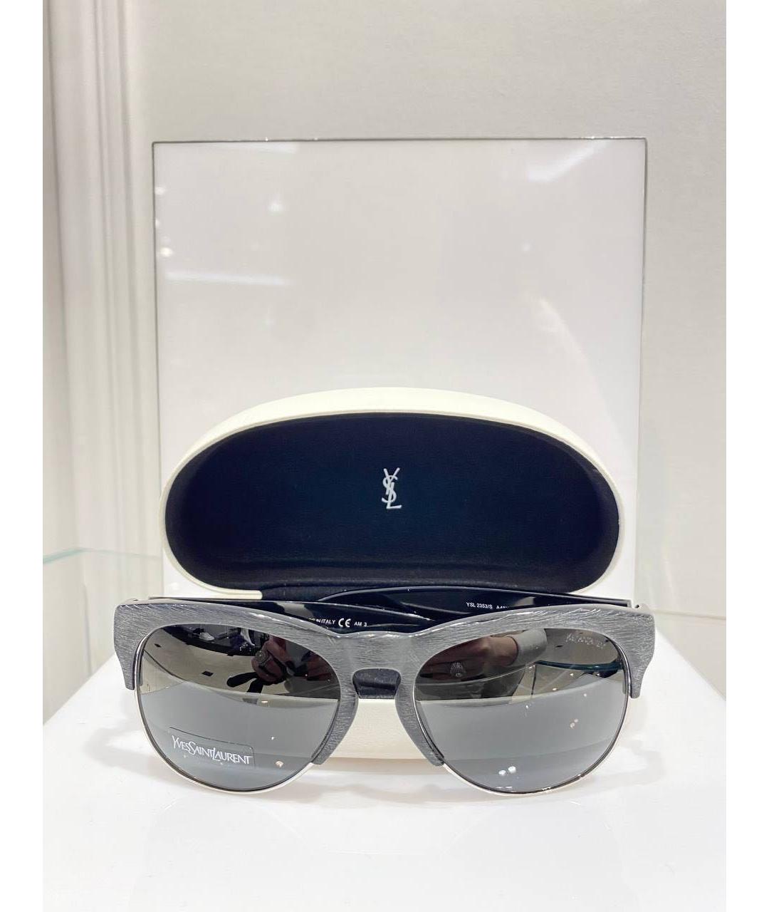 SAINT LAURENT Серебряные солнцезащитные очки, фото 4