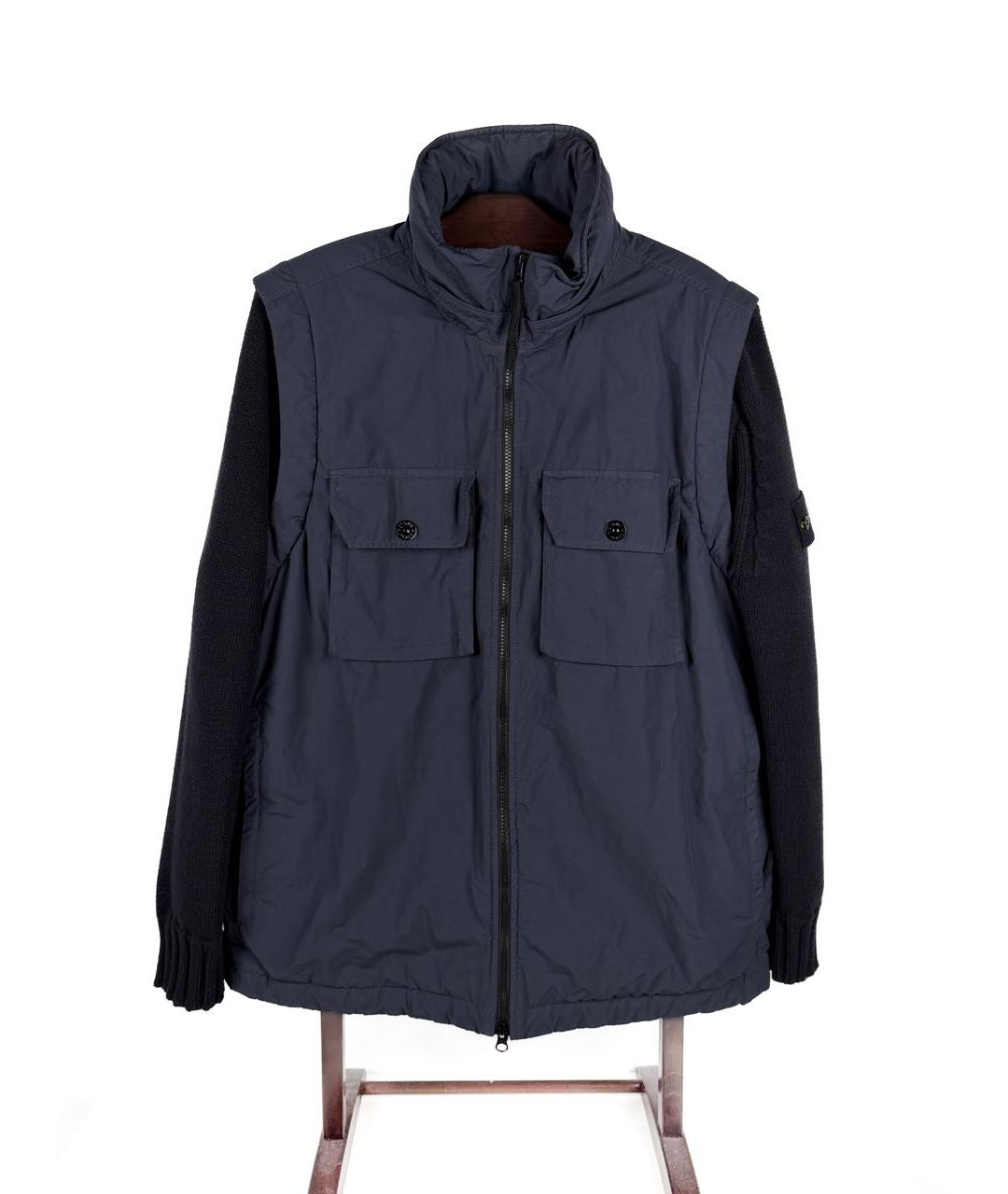 STONE ISLAND Темно-синяя полиамидовая куртка, фото 9