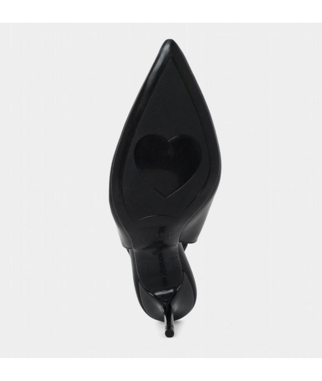 LOVE MOSCHINO Черные кожаные туфли, фото 7