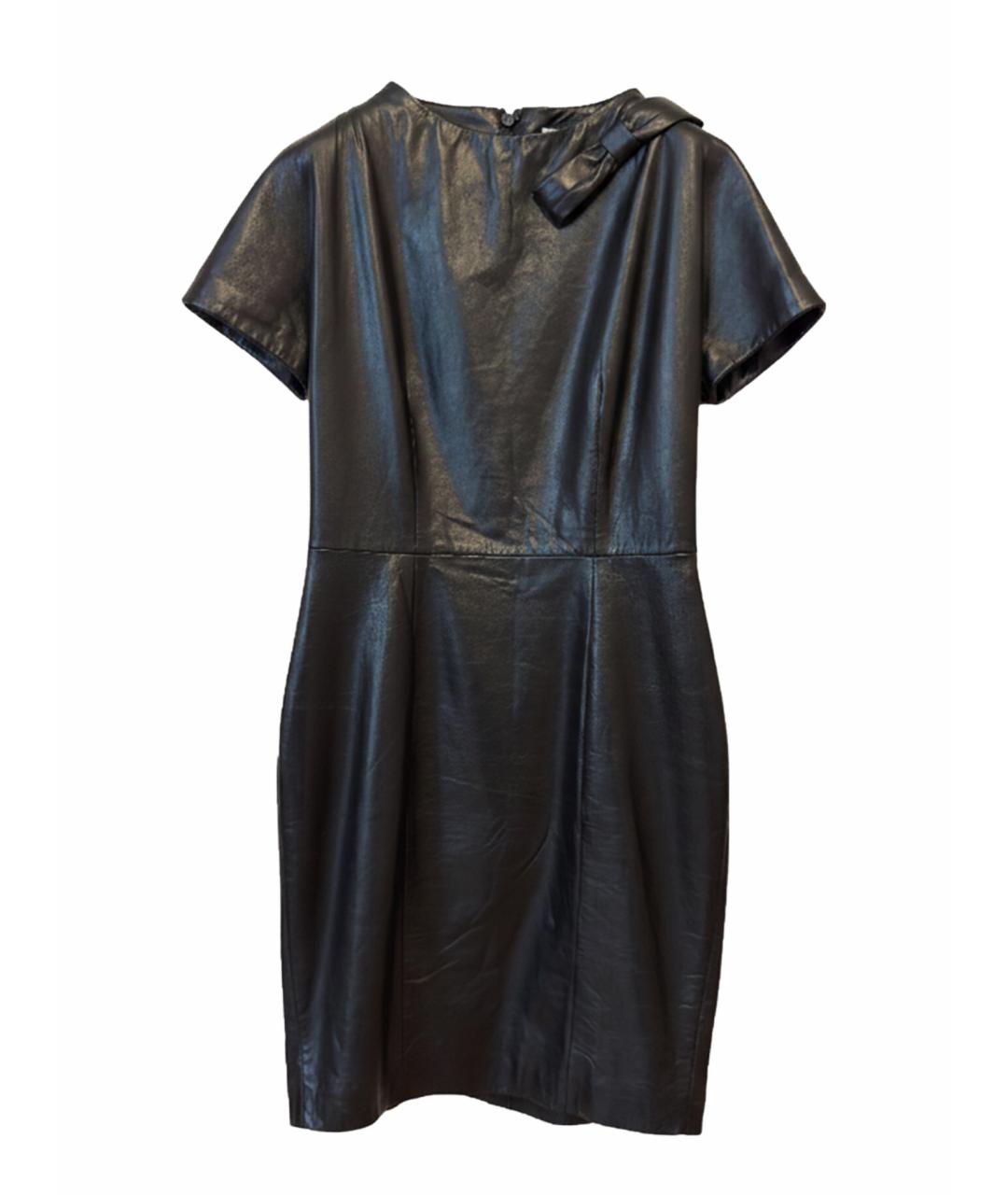 DSQUARED2 Черное кожаное повседневное платье, фото 1