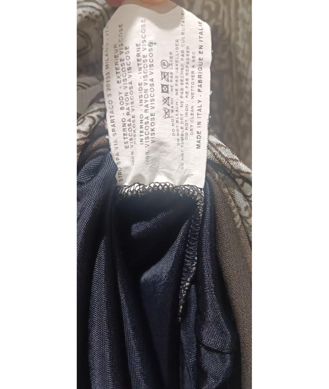 ETRO Коричневое вискозное повседневное платье, фото 5