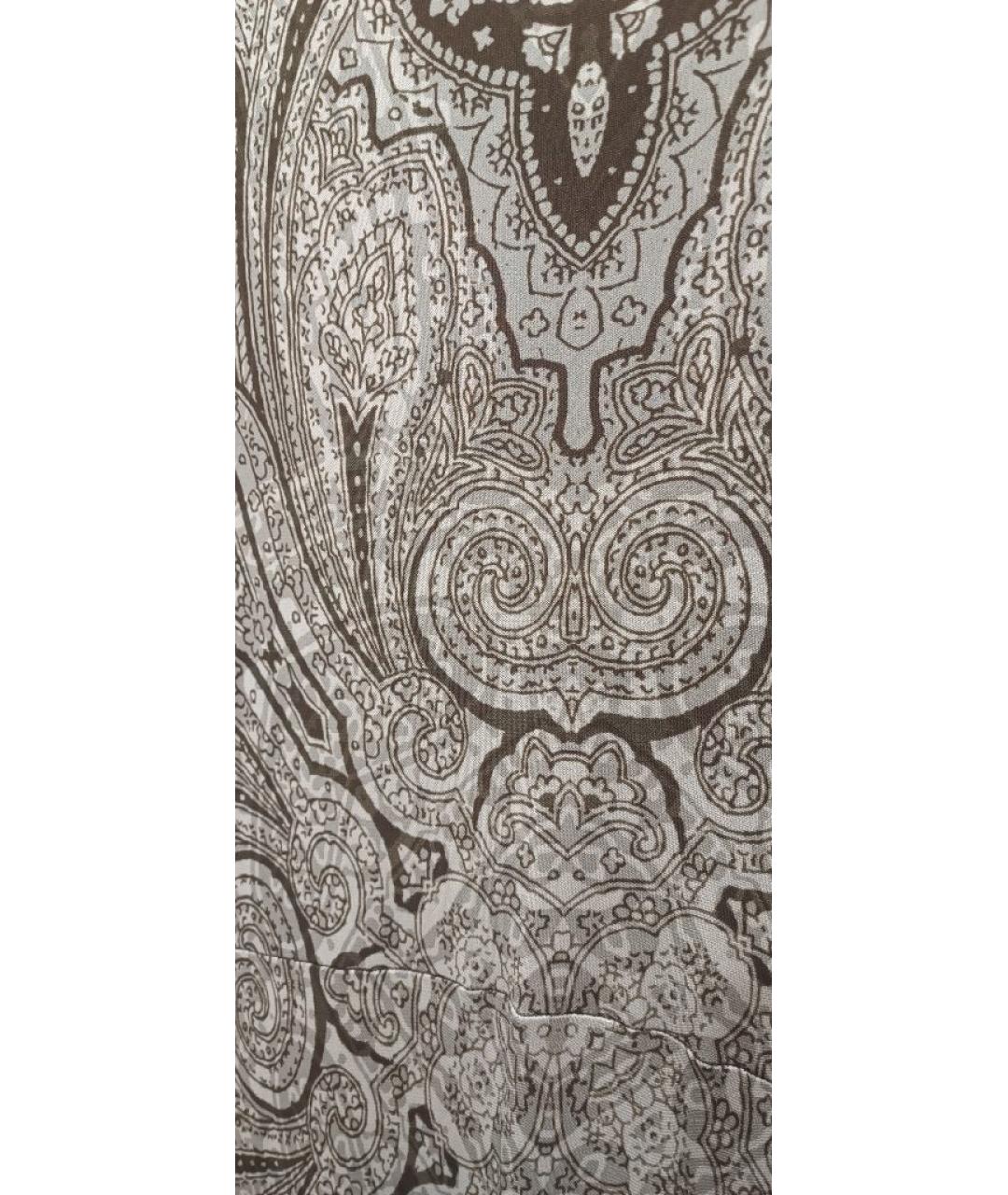 ETRO Коричневое вискозное повседневное платье, фото 4