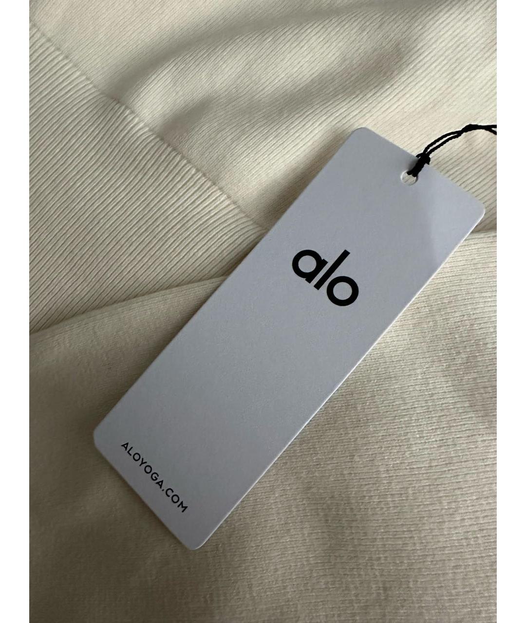 ALO YOGA Бежевый хлопковый джемпер / свитер, фото 4