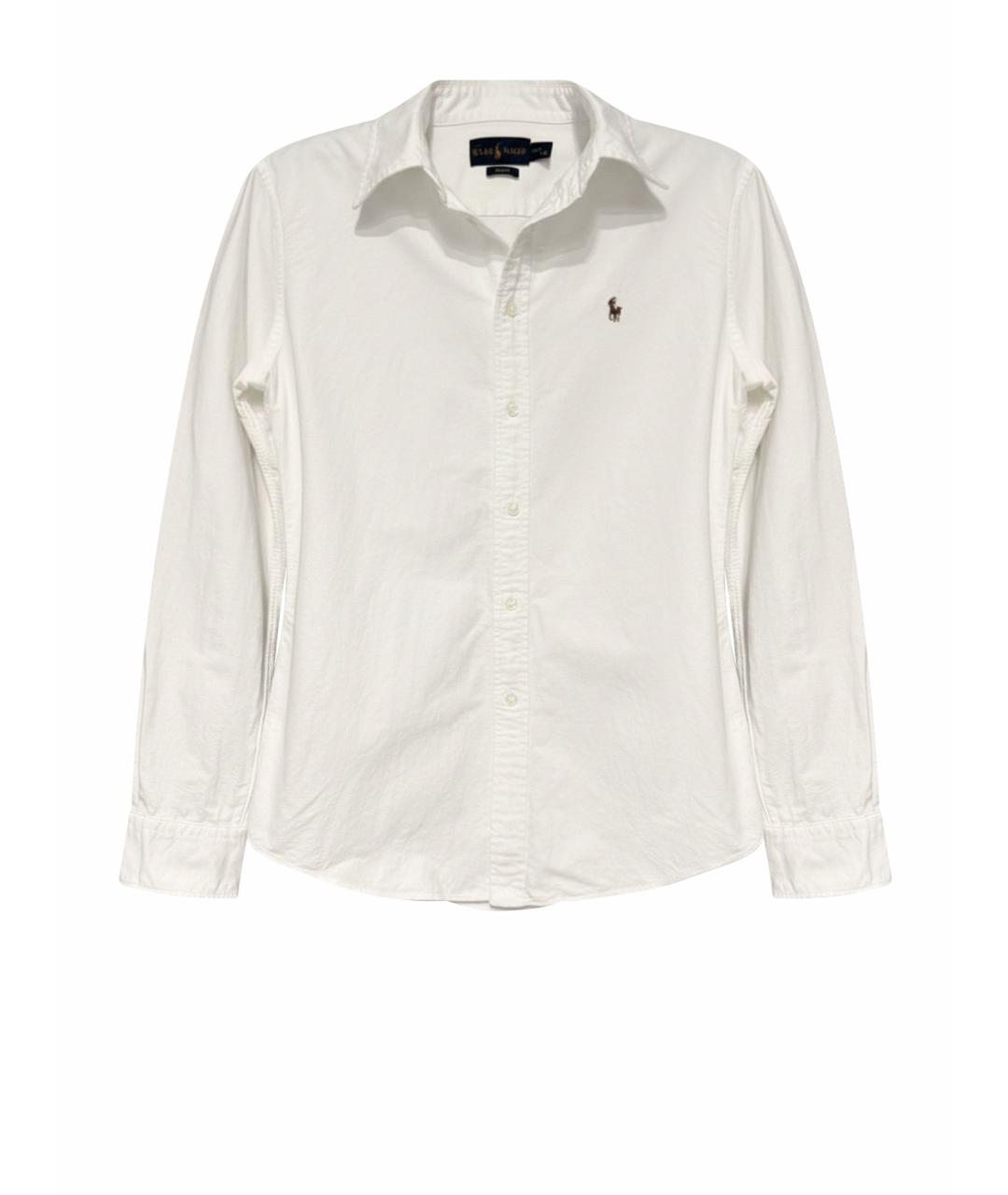 RALPH LAUREN Белая хлопковая рубашка, фото 1