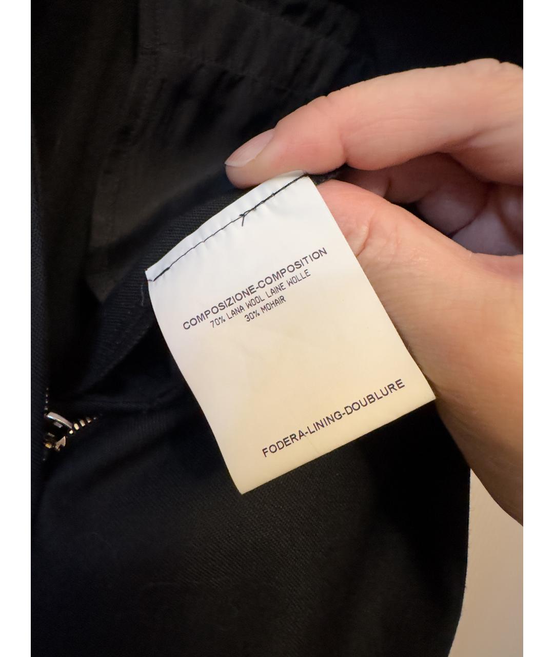 SAINT LAURENT Черные шерстяные брюки широкие, фото 5
