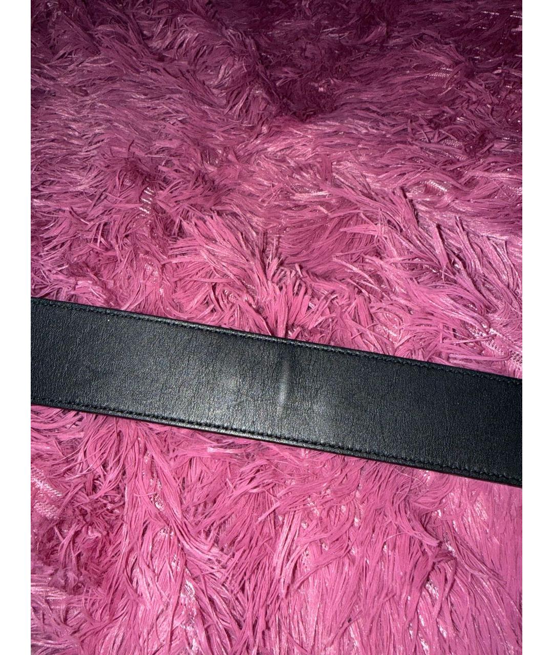 GUCCI Черный кожаный ремень, фото 3