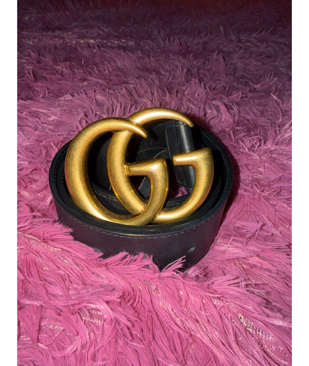 GUCCI Черный кожаный ремень, фото 4