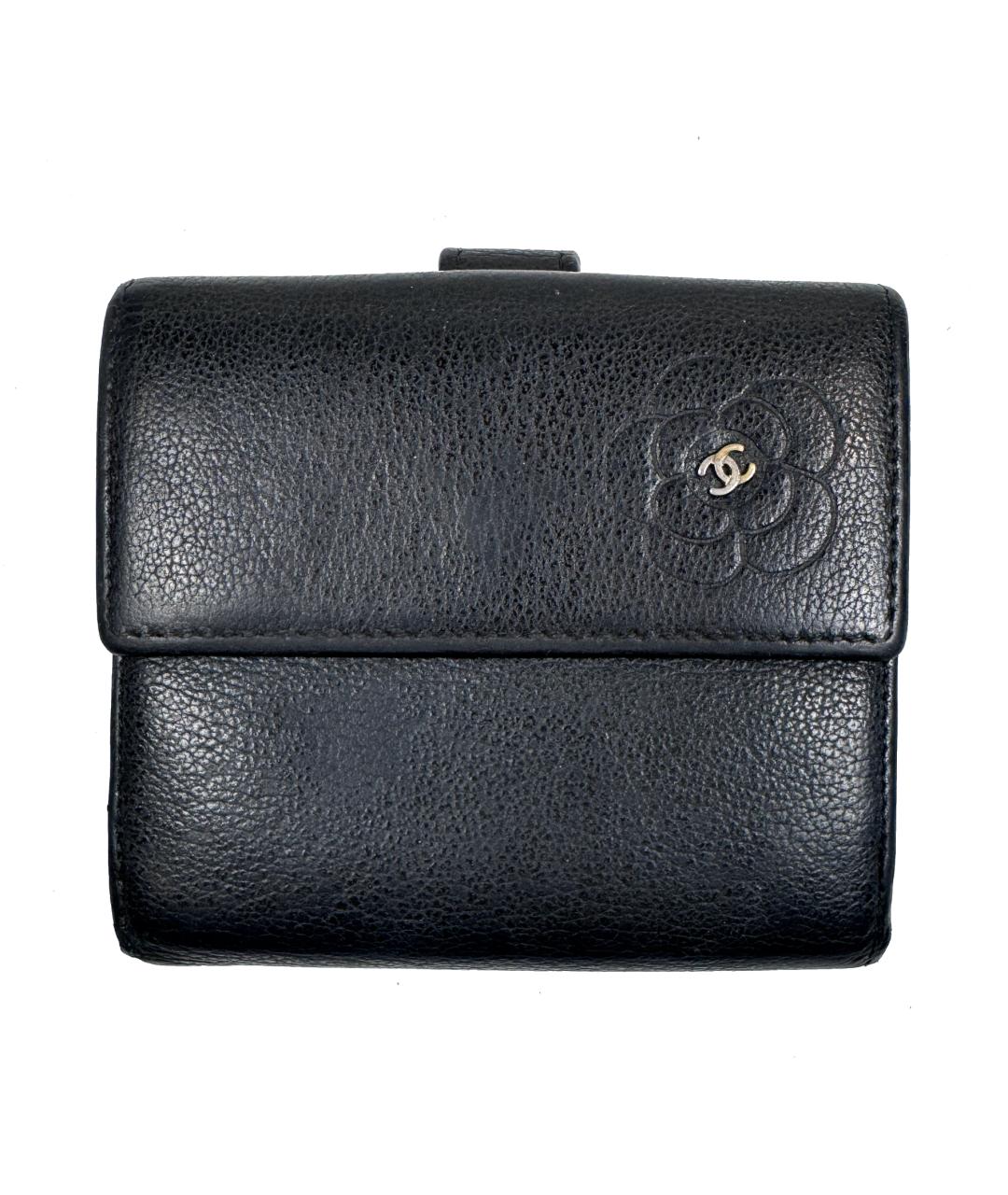 CHANEL Черный кожаный кошелек, фото 10