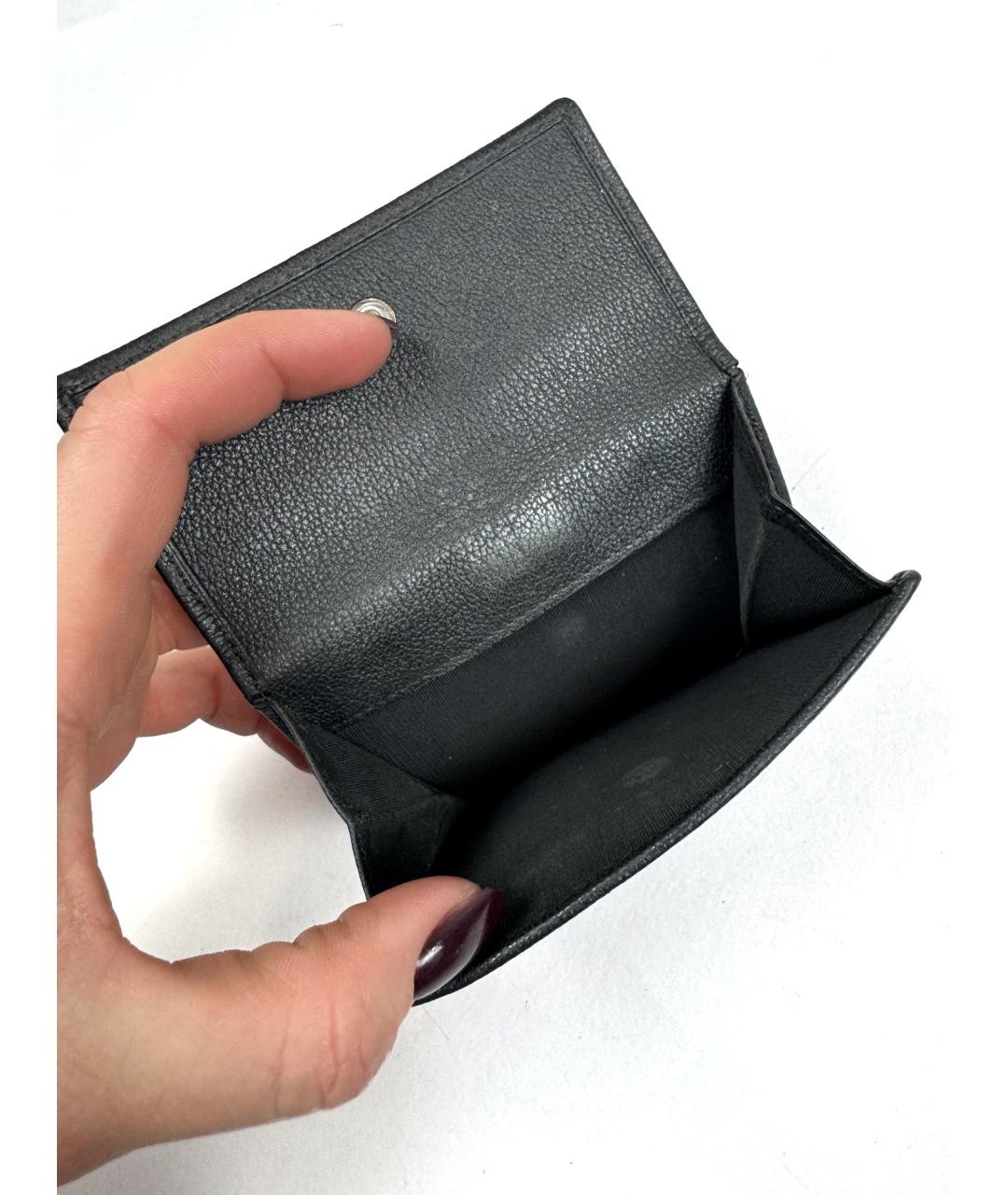 CHANEL Черный кожаный кошелек, фото 7