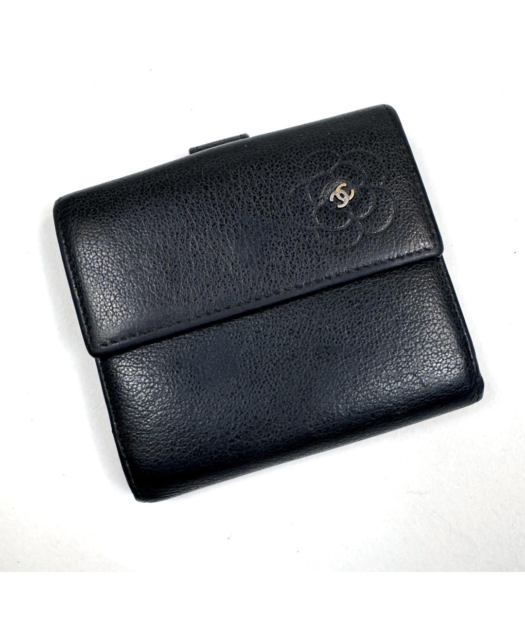 CHANEL Черный кожаный кошелек, фото 2