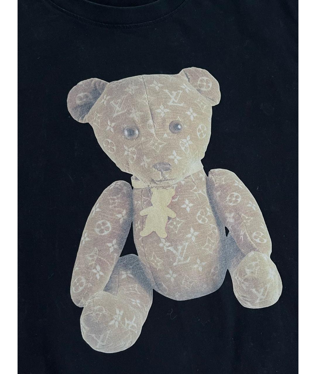 LOUIS VUITTON Черная хлопковая футболка, фото 6