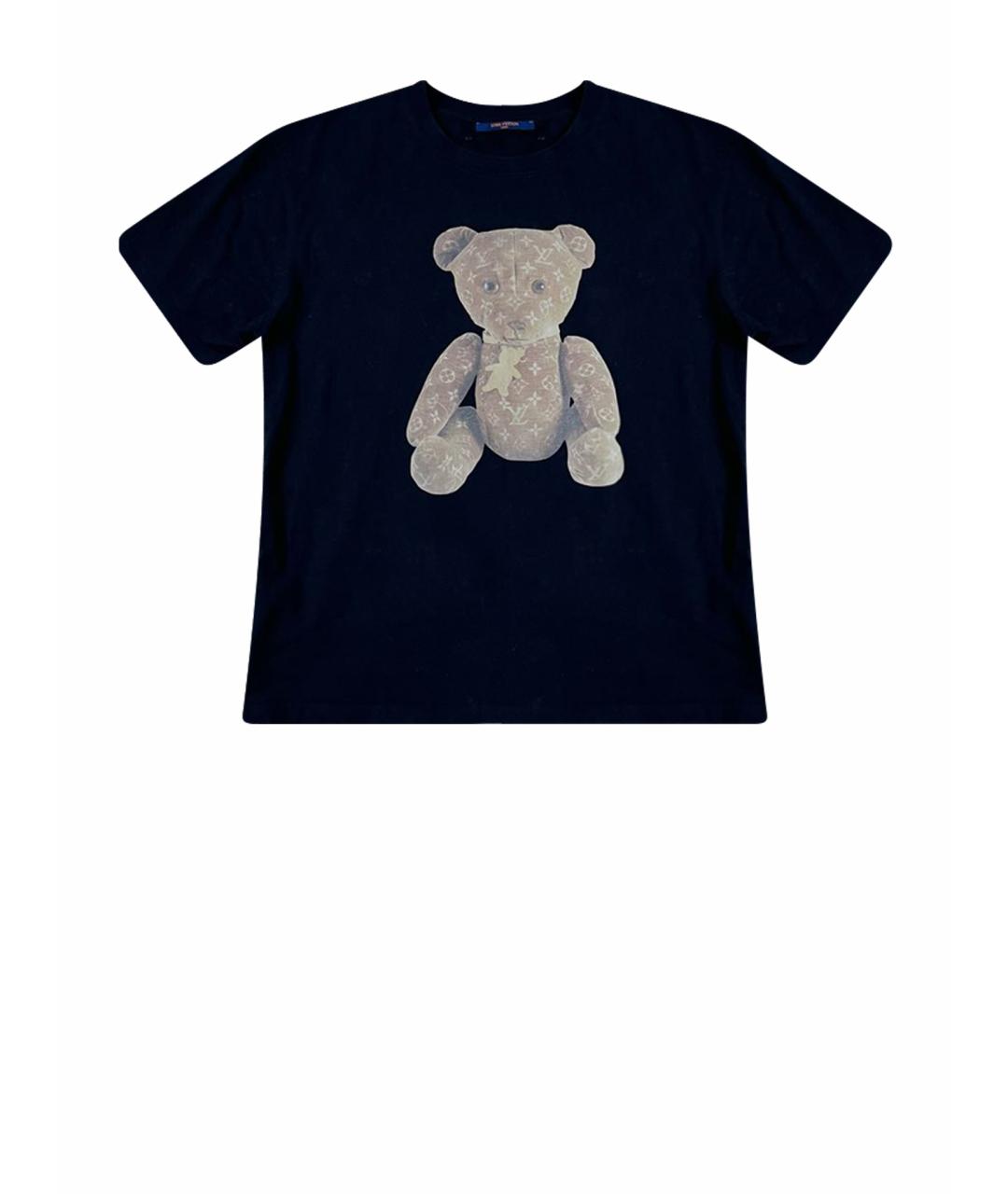 LOUIS VUITTON Черная хлопковая футболка, фото 1