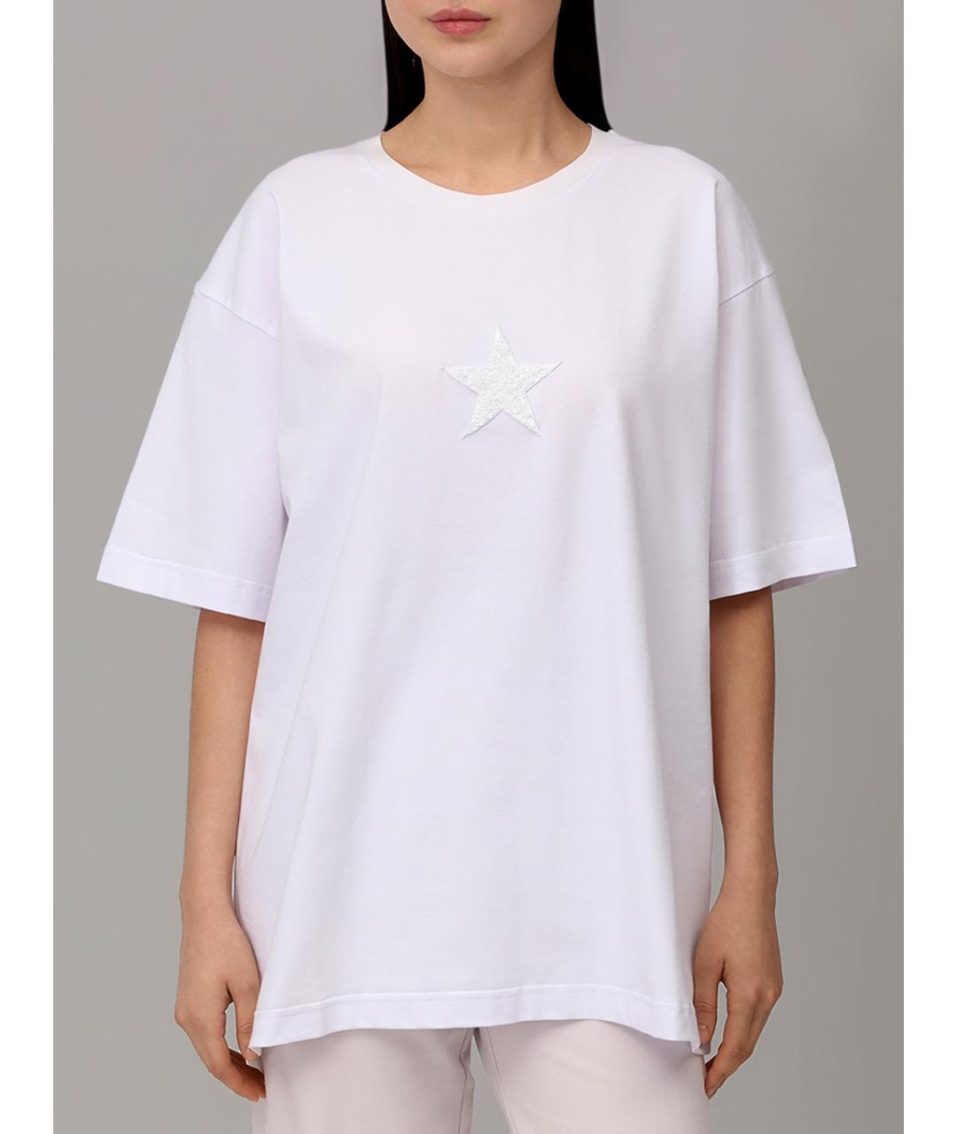 LORENA ANTONIAZZI Белая хлопковая футболка, фото 3