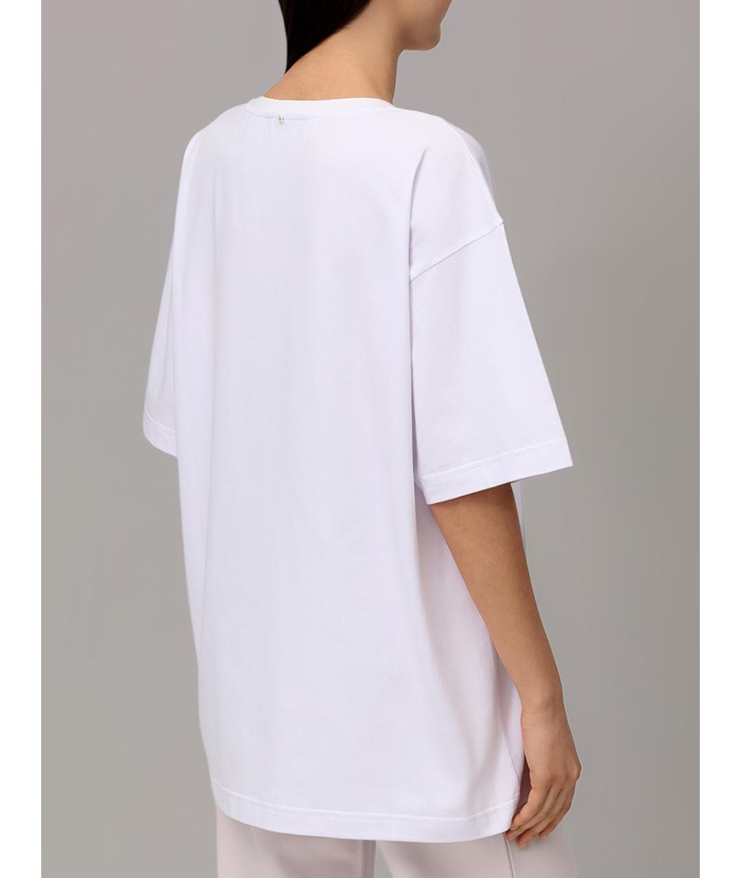LORENA ANTONIAZZI Белая хлопковая футболка, фото 2