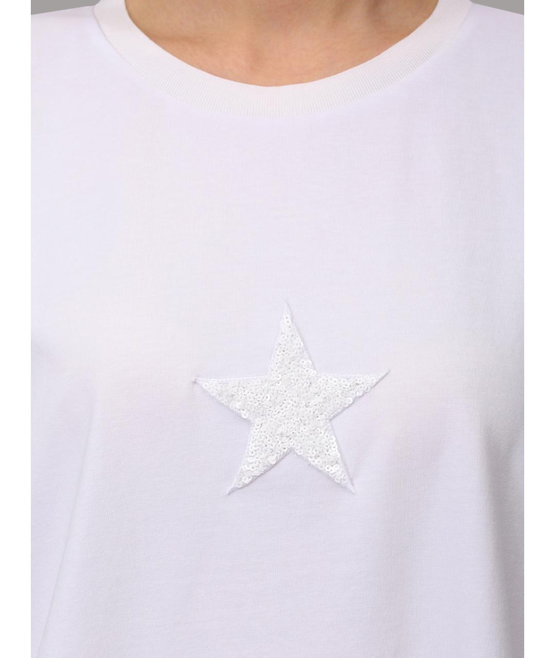 LORENA ANTONIAZZI Белая хлопковая футболка, фото 4