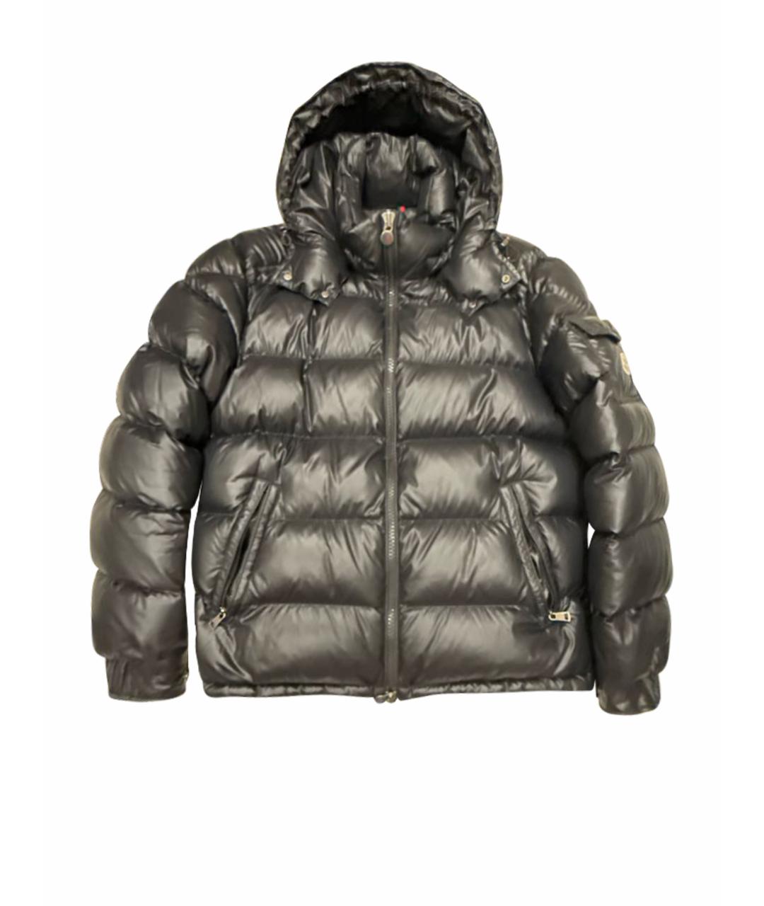 MONCLER Черный пуховик, фото 1