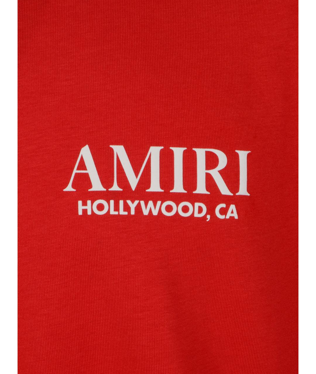 AMIRI Красная хлопковая футболка, фото 3