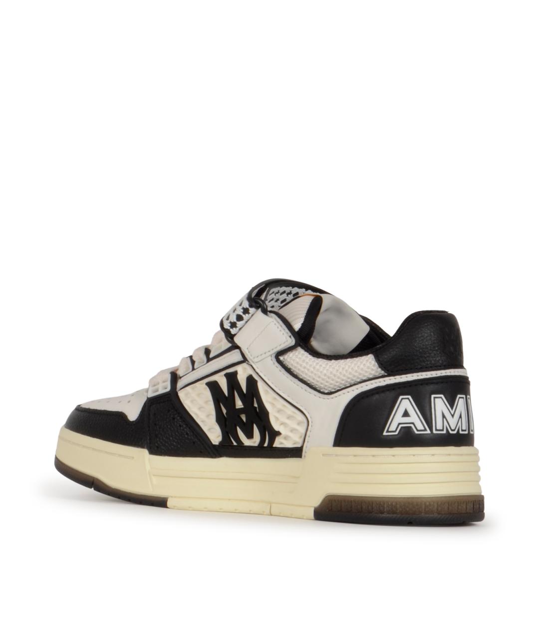 AMIRI Черные кожаные низкие кроссовки / кеды, фото 3