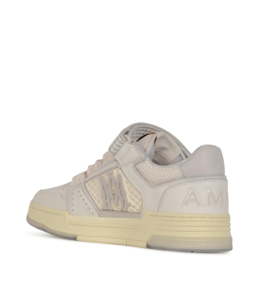 AMIRI Белые кожаные низкие кроссовки / кеды, фото 3