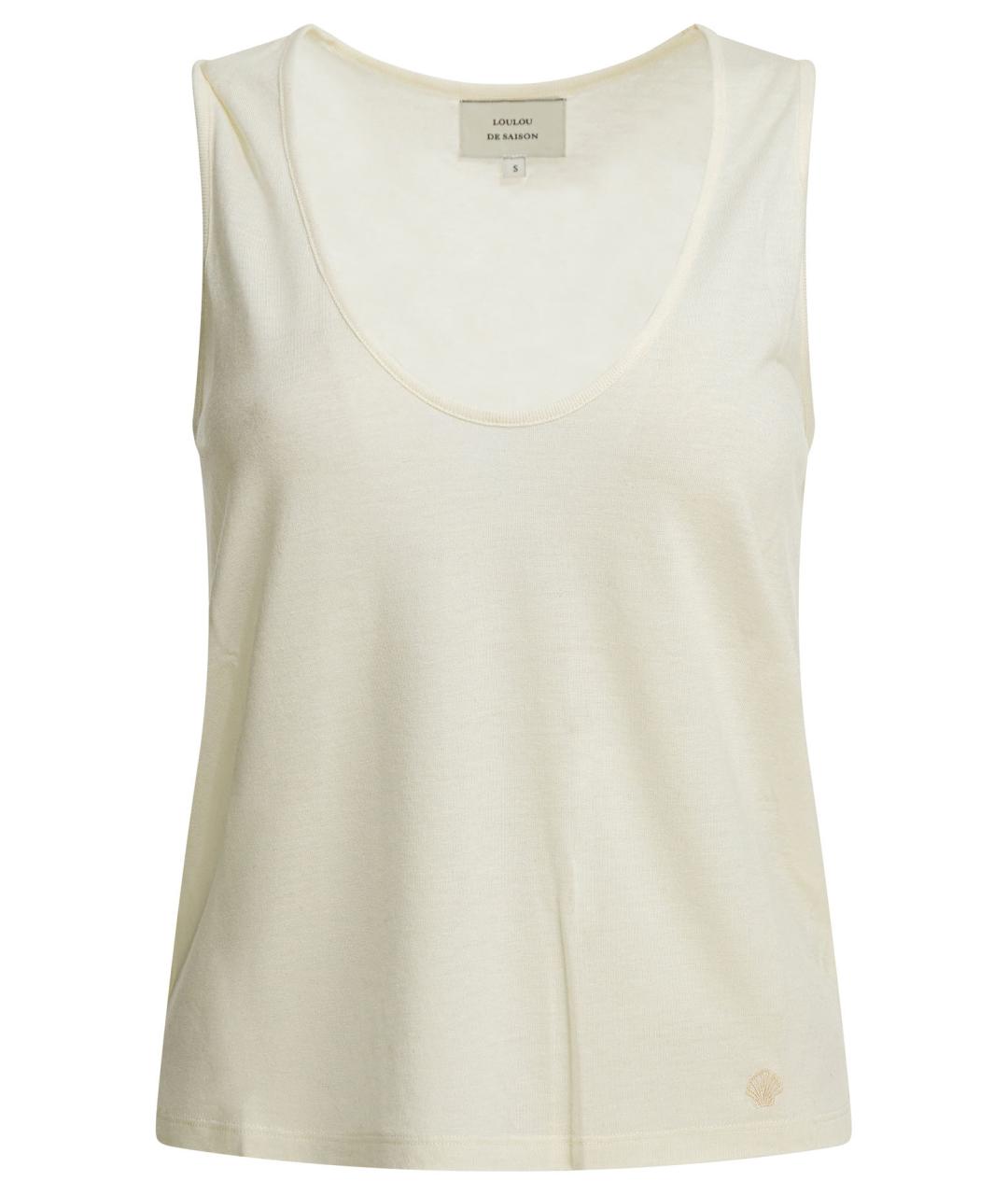 LOULOU STUDIO Белая вискозная майка, фото 1