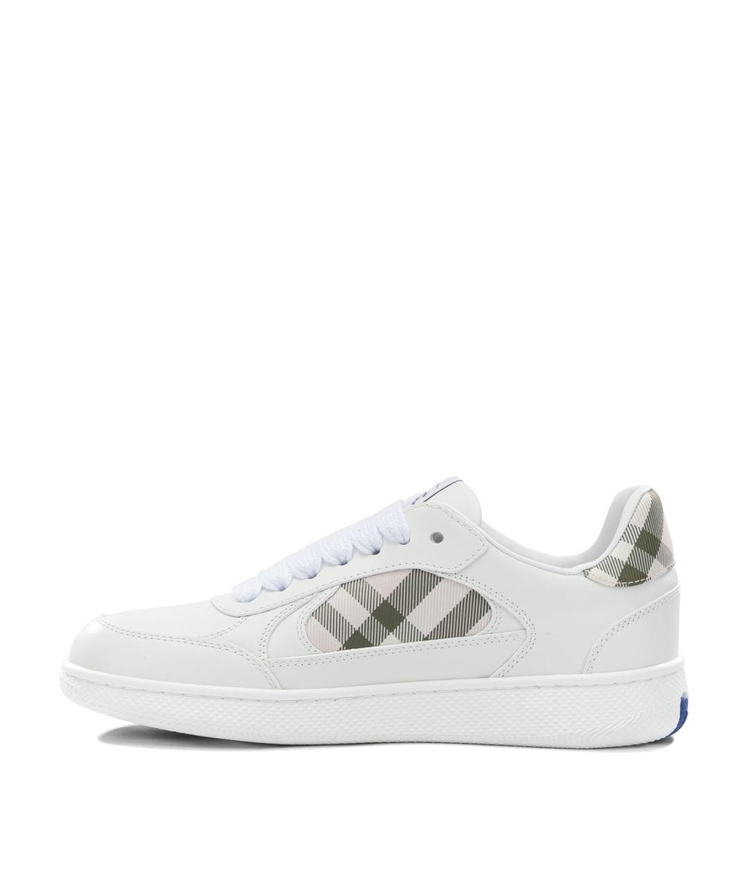 BURBERRY Белые кожаные кроссовки, фото 3