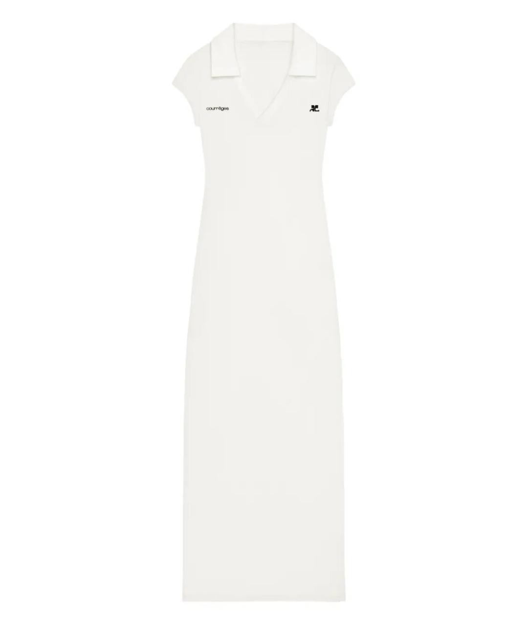 COURREGES Белое полиэстеровое повседневное платье, фото 1