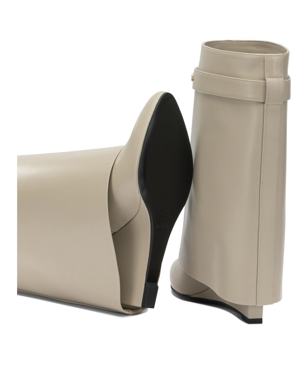 GIVENCHY Бежевые кожаные сапоги, фото 5