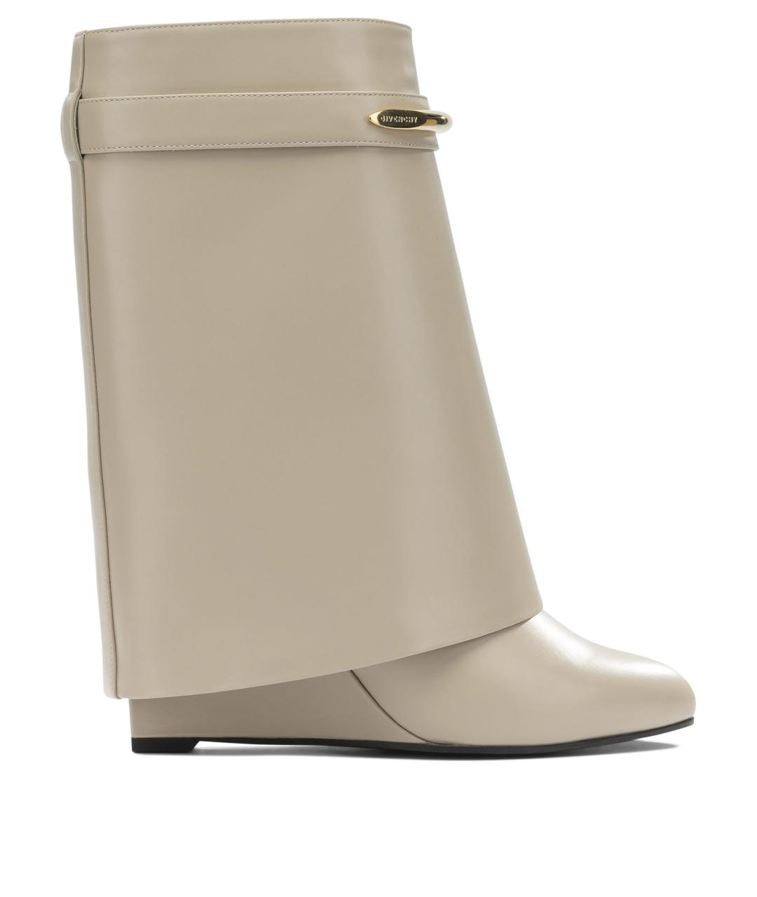 GIVENCHY Бежевые кожаные сапоги, фото 1