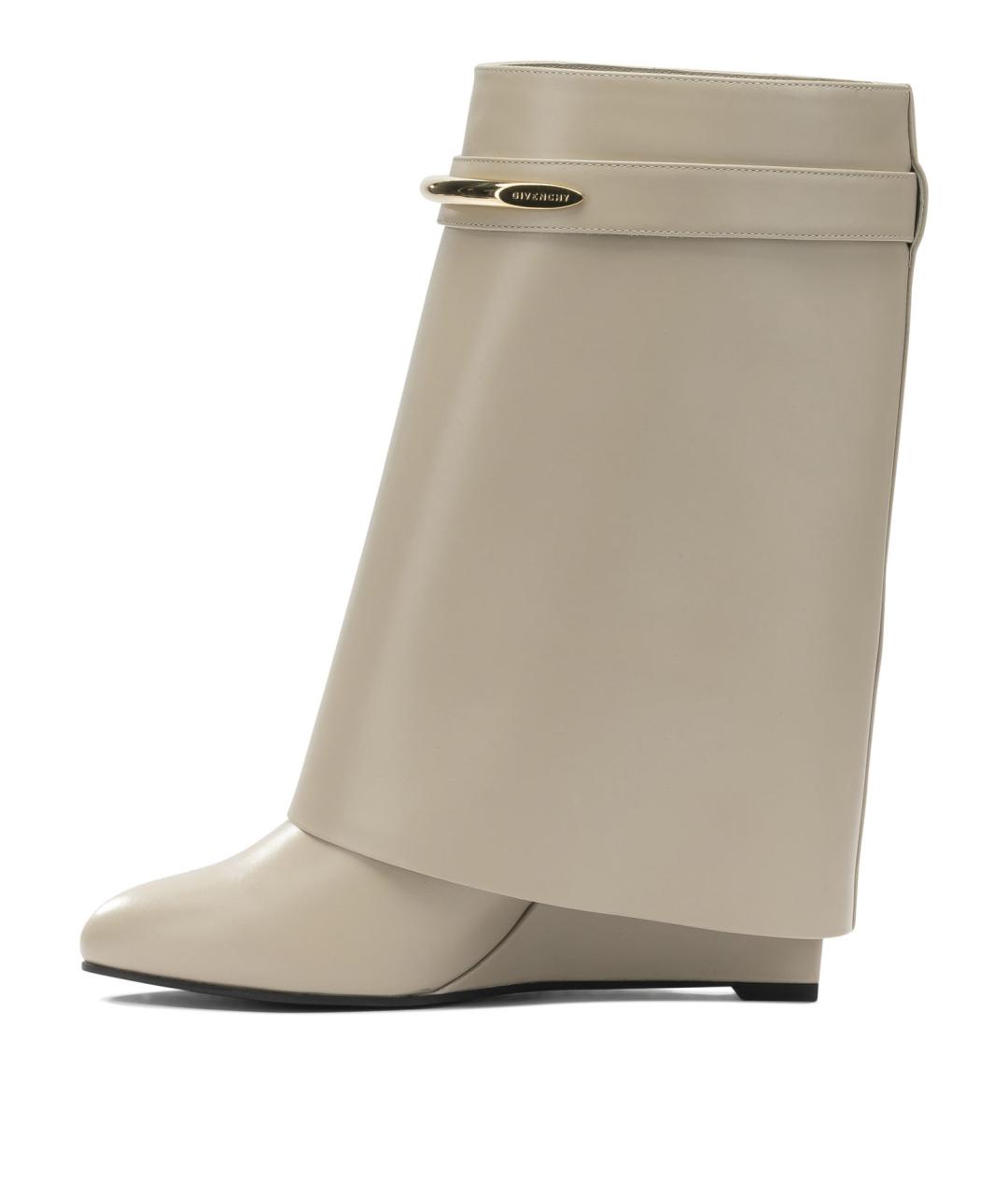 GIVENCHY Бежевые кожаные сапоги, фото 3