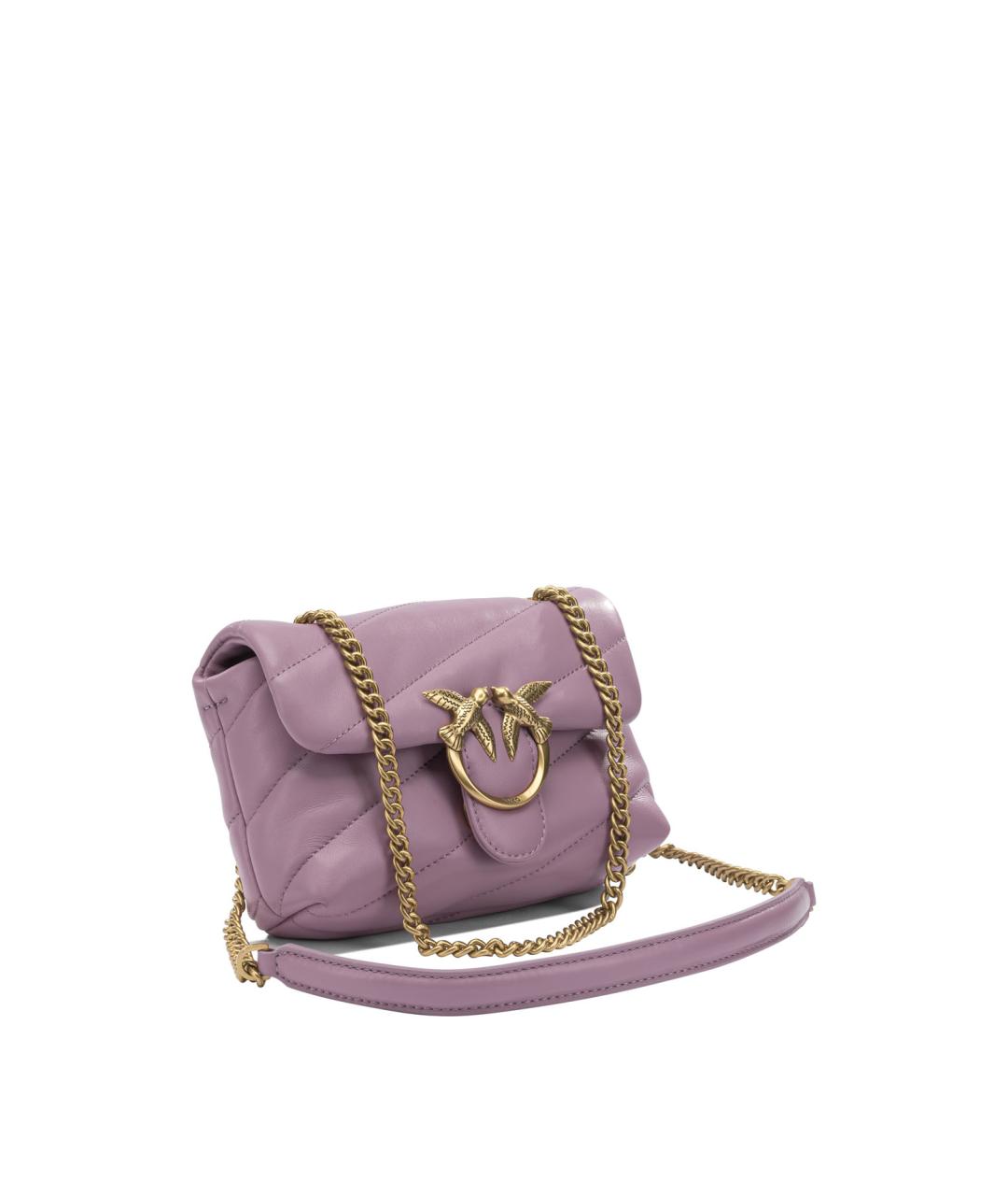 PINKO Фиолетовая кожаная сумка через плечо, фото 2