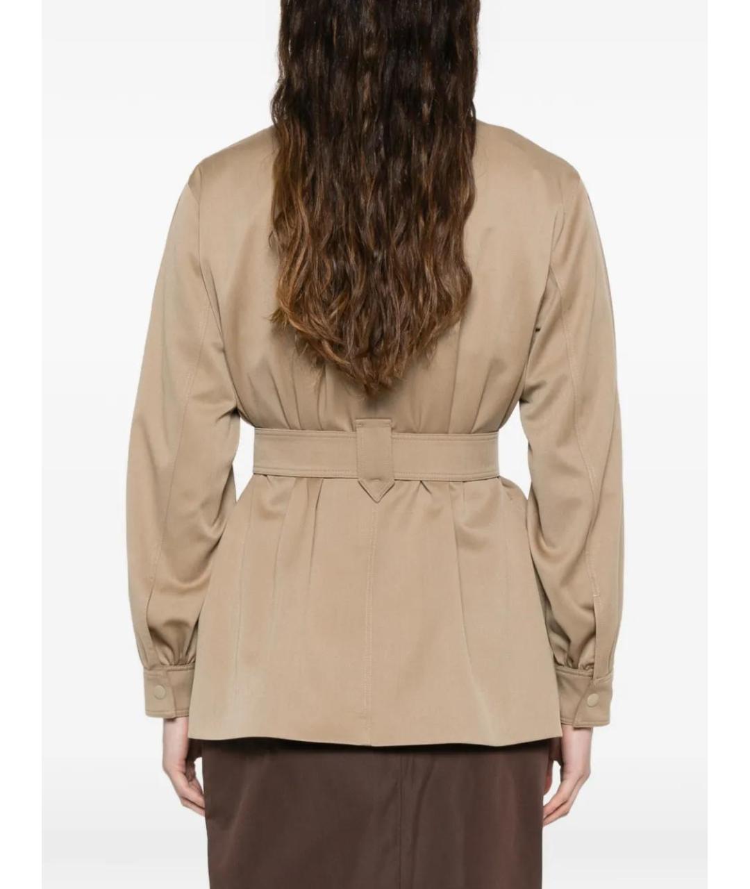 MAX MARA Бежевая шерстяная куртка, фото 4