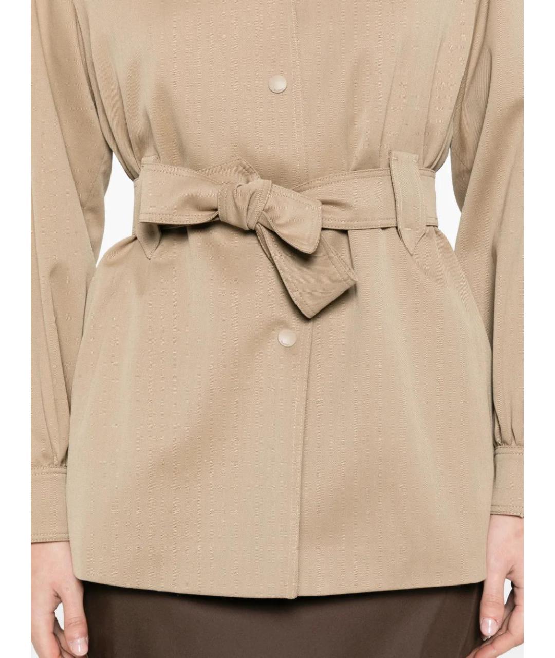 MAX MARA Бежевая шерстяная куртка, фото 5