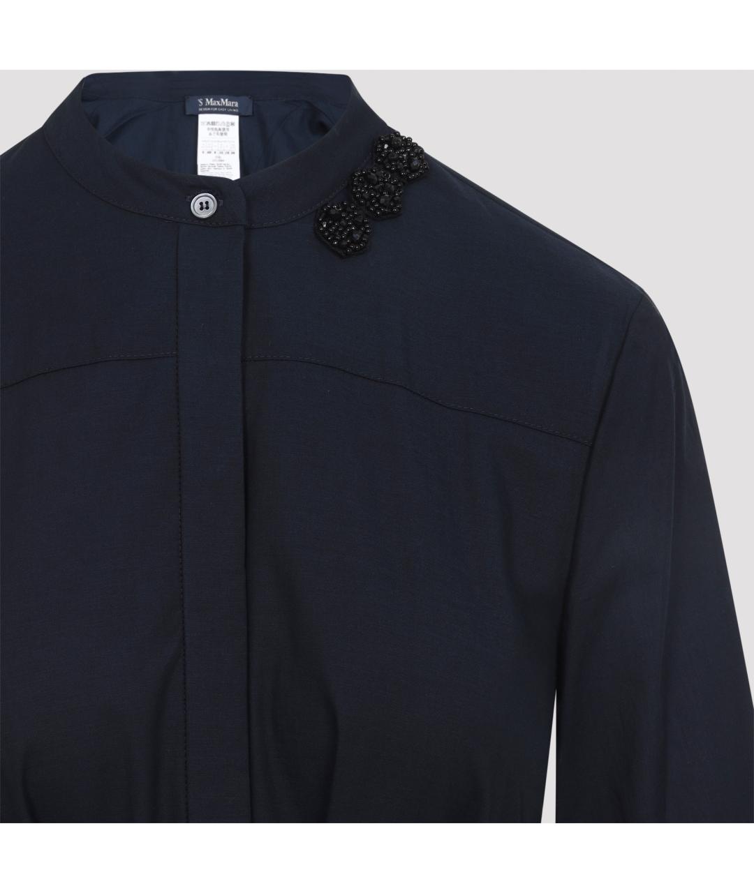 'S MAX MARA Синее хлопковое платье, фото 4