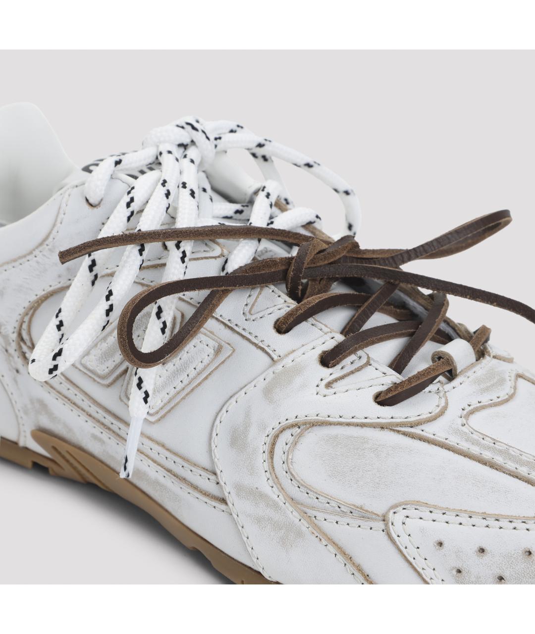 MIU MIU Белые кожаные кроссовки, фото 5