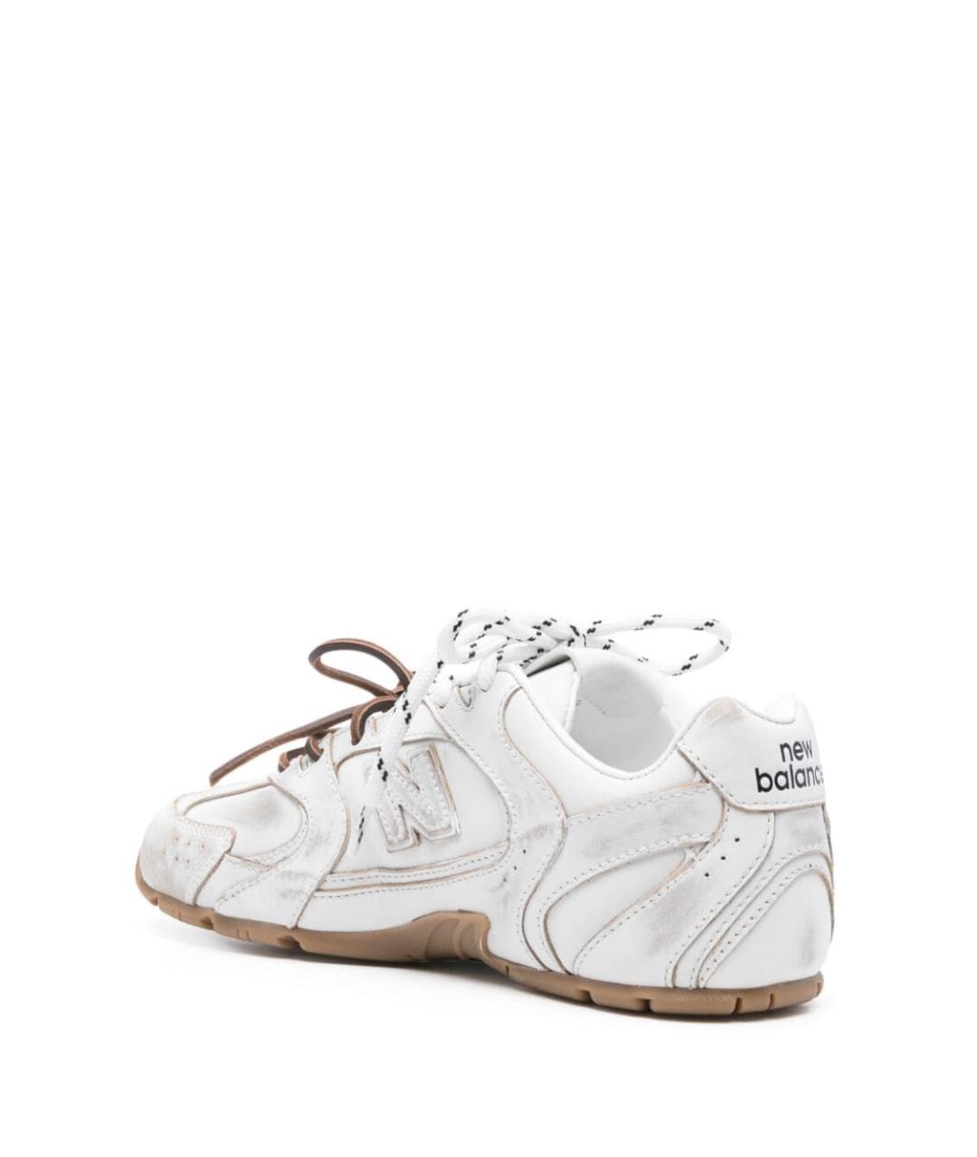 MIU MIU Белые кожаные кроссовки, фото 3