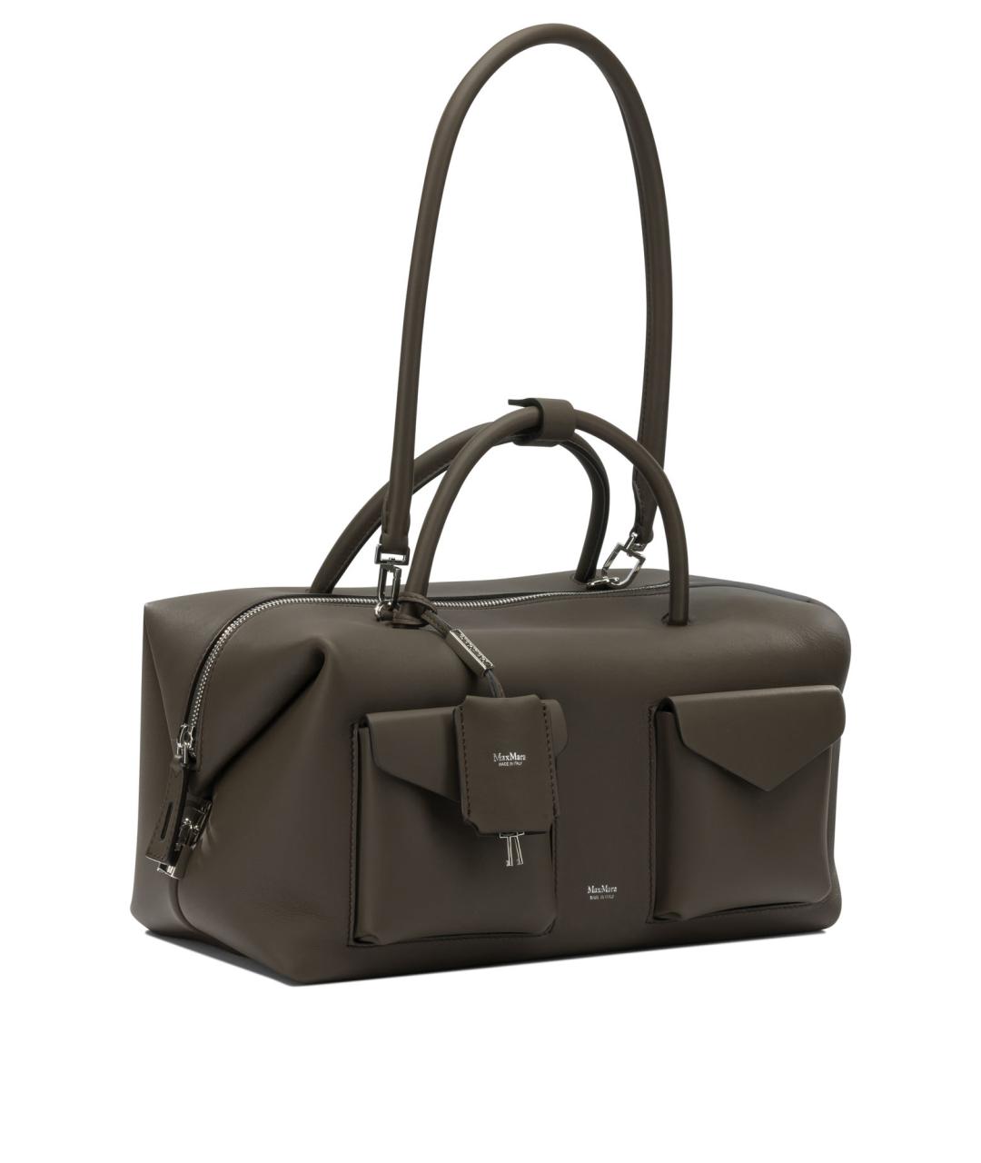 MAX MARA Хаки кожаная сумка через плечо, фото 2