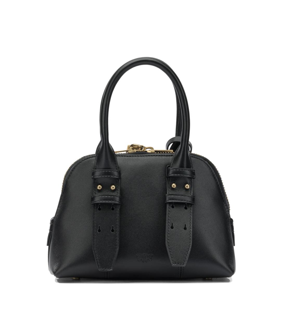 PINKO Черная кожаная сумка через плечо, фото 3