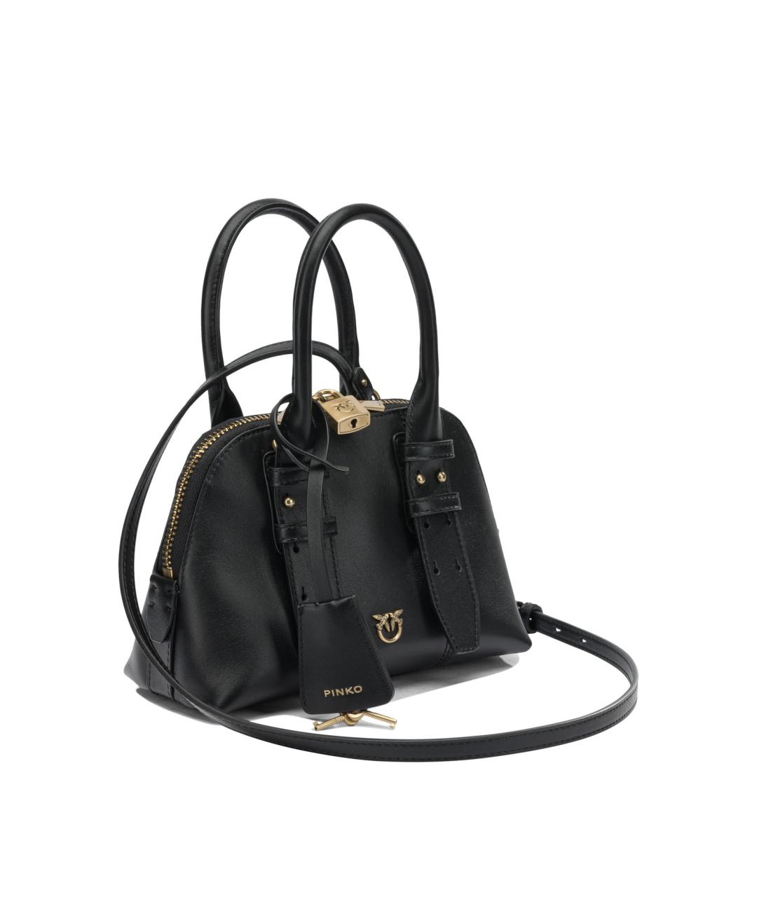 PINKO Черная кожаная сумка через плечо, фото 2