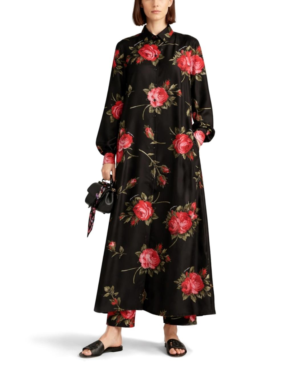 DOLCE&GABBANA Мульти шелковое платье, фото 2